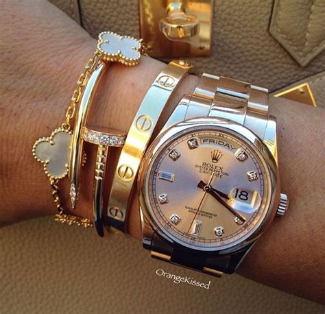 rolex with cartier bracelet